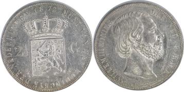 Erg mooie 2½ Gulden, 1872, Willem III beschikbaar voor biedingen