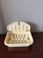 Lichtgeel emaille zeepbakje met inleg, Ophalen of Verzenden