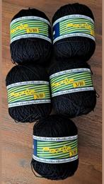 5 Bollen Perle Laura Zwart Garen, Ophalen of Verzenden, Nieuw, Breien of Haken, Wol of Garen