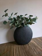 Platte Vaas met Eucalyptus Takken, Huis en Inrichting, Woonaccessoires | Vazen, Ophalen, Overige kleuren, Minder dan 50 cm