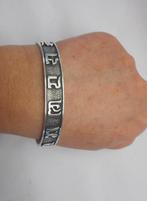 Zilveren massieve vintage unisex klemarmband nr.1480, Verzenden, Zo goed als nieuw, Zilver, Zilver