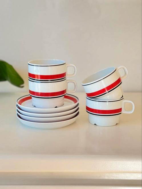 Vintage IKEA Accenten kop & schotel set, Spal Portugal 70s, Antiek en Kunst, Antiek | Servies compleet, Ophalen of Verzenden