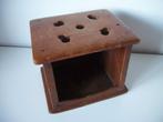 Eiken Houten Stoof - 18 x 22 x 18 cm hoog, Antiek en Kunst, Antiek | Woonaccessoires, Ophalen of Verzenden