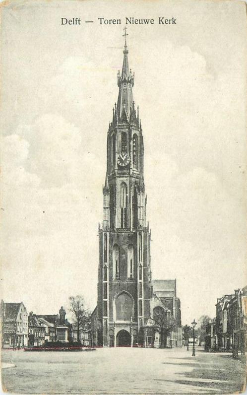 (386-261-001) Delft Toren Nieuwe Kerk, Verzamelen, Ansichtkaarten | Nederland, Zuid-Holland, Verzenden