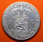 1 gulden 1863 willem 3, Postzegels en Munten, Munten | Nederland, Zilver, 1 gulden, Koning Willem III, Losse munt