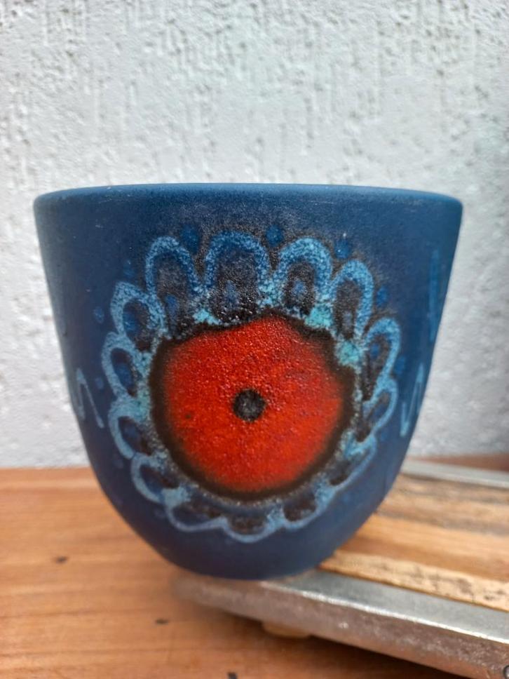 Prachtige vintage bloempot. W-Germany. Retro keramiek, Antiek en Kunst, Antiek | Keramiek en Aardewerk, Ophalen of Verzenden