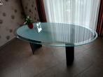 Mooie glazen ovale eettafel., Ophalen, Gebruikt, 100 tot 150 cm, 200 cm of meer