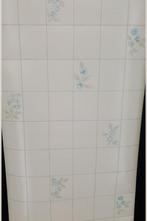 5000 schuimvinyl wit blauw tegel bloemen keuken badkamer, Huis en Inrichting, Verzenden, Minder dan 10 m², Wit