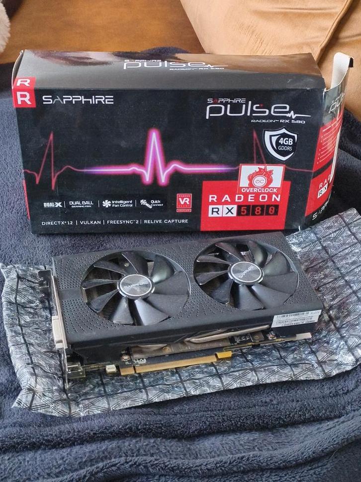 Sapphire PULSE Radeon RX 580, Computers en Software, Videokaarten, Zo goed als nieuw, PCI, GDDR5, Ophalen of Verzenden