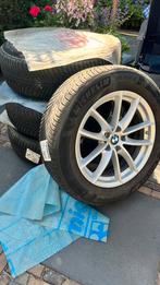 4 Michelin winterbanden met velgen, BMW, 225/60 R18, Ophalen, 18 inch, Gebruikt, Velg(en)