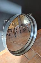 Spiegel metalen rand 50cm, Huis en Inrichting, Woonaccessoires | Spiegels, Rond, Ophalen of Verzenden, Zo goed als nieuw, Minder dan 100 cm