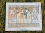 Art Nouveau prent van Alphonse Mucha in glaslijst 40x50 cm, Antiek en Kunst, Ophalen of Verzenden