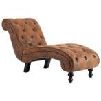 Chaise longue kunstsuède bruin, Variato store, 2441EA, Nieuw, Ophalen of Verzenden