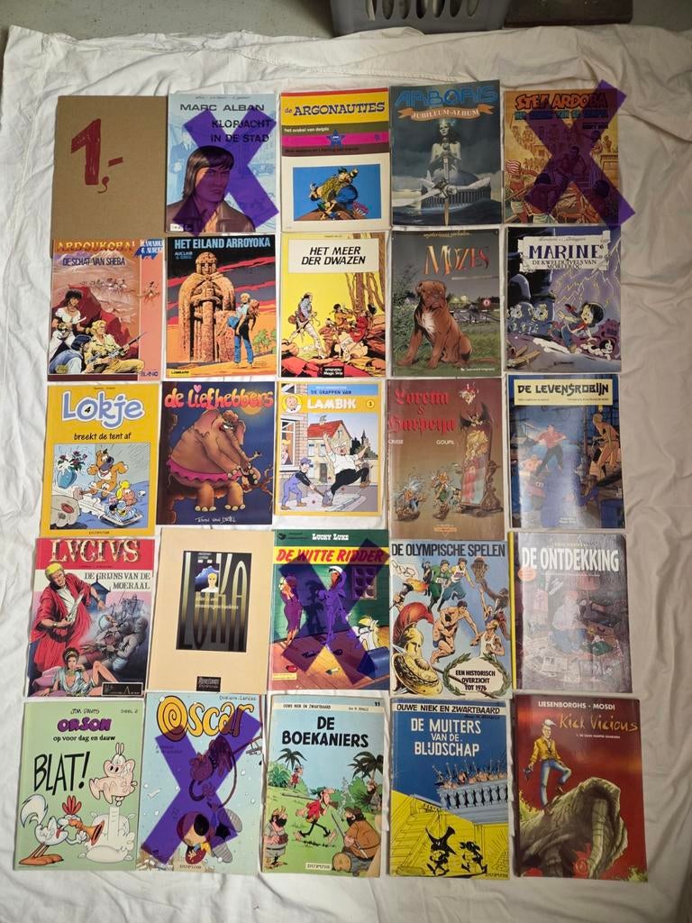 Partij diverse stripalbums strips  10 voor 8,-  1,- p/st, Ophalen of Verzenden