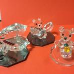 kristal beeldjes muisjes met trom, pauke, piano, Ophalen of Verzenden, Dier, Zo goed als nieuw