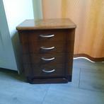 Houten Nachtkastje met Lades, Huis en Inrichting, Ophalen, Minder dan 50 cm, Gebruikt, Met lade(s)