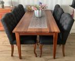 Eethoek massief Kersenhout met 6 stoelen, Huis en Inrichting, Complete eetkamers, Ophalen, Gebruikt, 4 tot 6 stoelen