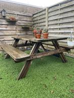 Stevige picknicktafel, Tuin en Terras, Picknicktafels, Ophalen of Verzenden, Gebruikt, Rechthoekig, Hout