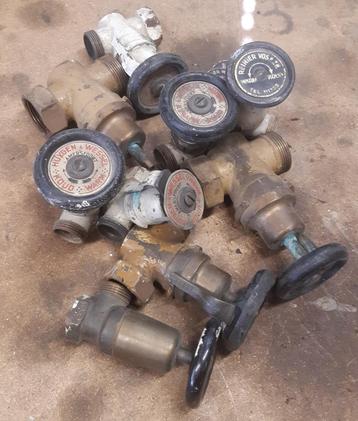9st radiatorkranen antiek messing radiatorkraan oud bakeliet beschikbaar voor biedingen