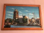 Schilderij stads gezicht dordrecht F van den burg, Ophalen