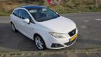 Seat Ibiza 1.6 -105PK, 3DRS 2009 Wit, 2e Eigenaar, Schuifdak, Auto's, Voorwielaandrijving, 990 kg, Handgeschakeld, Grijs