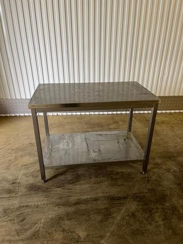 RVS Werktafel met Onderblad - Horeca beschikbaar voor biedingen
