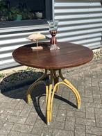 Bistrotafel tuintafel antiek blad serretafel buiten eettafel, Ophalen, Gebruikt, Rond, Hout