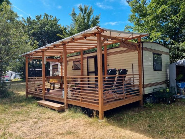 Te huur: stacaravan op camping Bakkum, Caravans en Kamperen, Verhuur