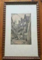 Pentekening Amsterdam de Bijlsteeg Adriaan Ammeraal Wormer, Antiek en Kunst, Kunst | Tekeningen en Foto's, Ophalen