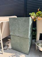 Groene vierkante plantenbakken, Ophalen, Kunststof, Minder dan 60 cm, Vierkant