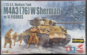 Asuka Tamiya 1:35 #35-048 WWII U.S. M4A3 (76) W Sherman Tank beschikbaar voor biedingen