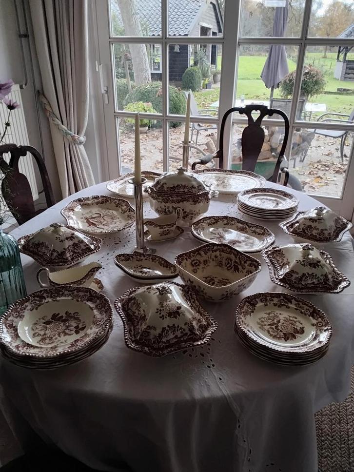 Een prachtig zeer oud Engels servies,ons "kerstservies", Antiek en Kunst, Antiek | Servies compleet, Ophalen