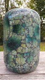 grote vaas met glas - mozaïek - fraai groen / blauw, 37 cm h, Huis en Inrichting, Woonaccessoires | Vazen, Overige kleuren, Ophalen of Verzenden