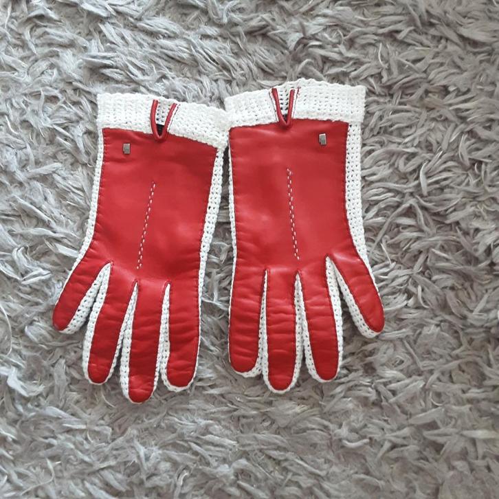 Rode leren handschoenen NIEUW, Kleding | Dames, Mutsen, Sjaals en Handschoenen, Zo goed als nieuw, Handschoenen, Ophalen of Verzenden