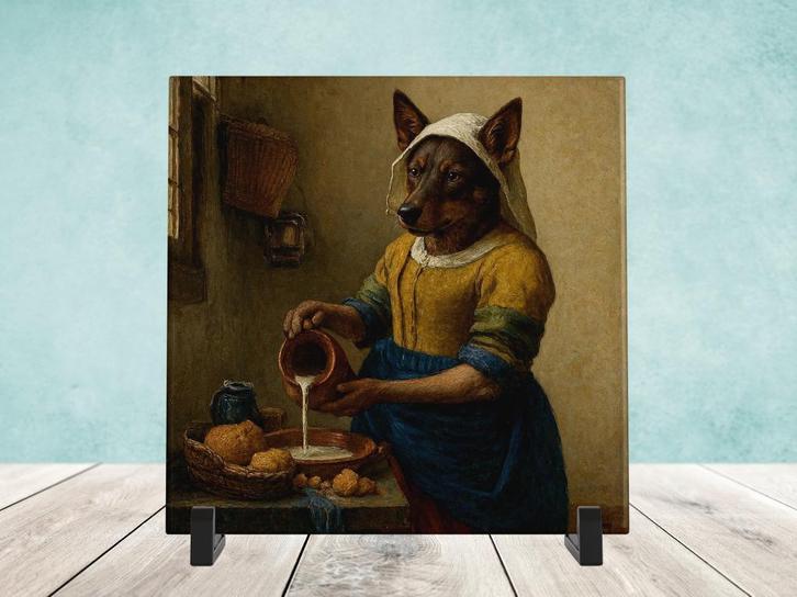 Het Melkmeisje - Australian Kelpie, Huis en Inrichting, Woonaccessoires | Overige, Nieuw, Verzenden