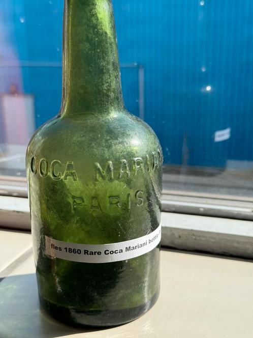 Bodemvondst 1880 COCA MARIANI fles bevatte COCAÏNE munt, Antiek en Kunst, Antiek | Glas en Kristal, Ophalen of Verzenden