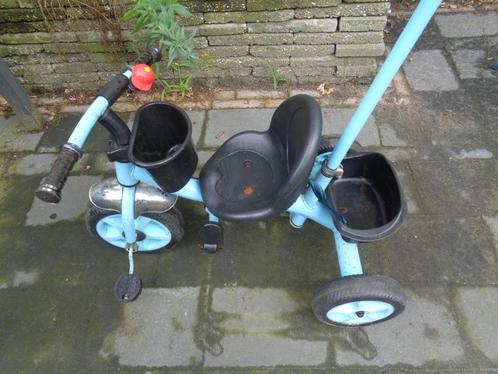 Blauw kinder steek driewielertje, Fietsen en Brommers, Fietsen | Driewielers, Gebruikt, Duwstang, Verstelbare zitting, Ophalen of Verzenden