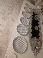 6 grote borden van 21 cm, zonder barsten, krassen of andere, Ophalen of Verzenden, Zo goed als nieuw, Bord(en), Overige stijlen