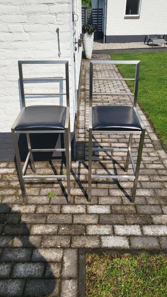 RVS barkruk, Ophalen, Gebruikt, 60 tot 90 cm, Metaal