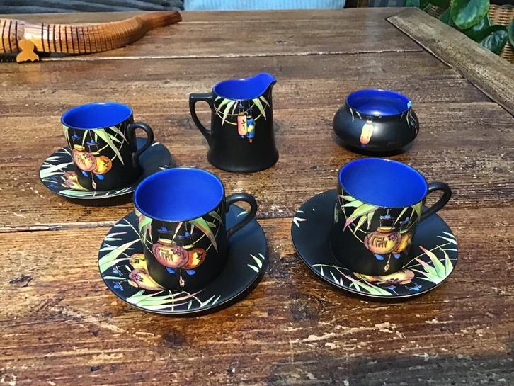 Crown Ducal Art Deco Serviesgoed Chinese Lantaarns. 1920, Antiek en Kunst, Antiek | Servies los, Ophalen of Verzenden