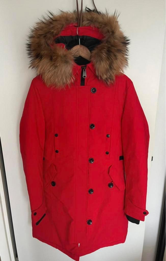 Winterjas/parka nieuw met prijskaartje, Kleding | Dames, Jassen | Winter, Nieuw, Maat 46/48 (XL) of groter, Rood, Ophalen of Verzenden