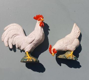 Schleich Germany witte kip en haan 1998 goede staat beschikbaar voor biedingen