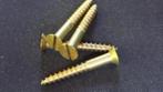 10-25 Messing houtschroeven verzonken kop 4,5x70 ark sloep, N, Verzenden, Nieuw, N