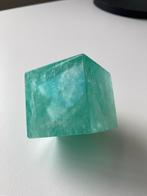 Groene Fluoriet Kubus - Woondecoratie Edelsteen Kristal, Ophalen of Verzenden, Mineraal