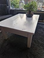 Witte landelijke salon tafel met lade, Huis en Inrichting, Tafels | Salontafels, Ophalen, Gebruikt, 100 tot 150 cm, 50 tot 100 cm