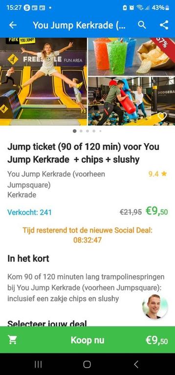 Jump tickets voor You Jump Kerkrade (Social Deal) beschikbaar voor biedingen