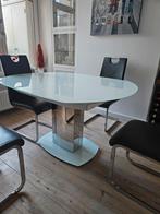 Glazen eettafel TALICIA, Huis en Inrichting, Ophalen, Vijf personen of meer, Modern, Ovaal