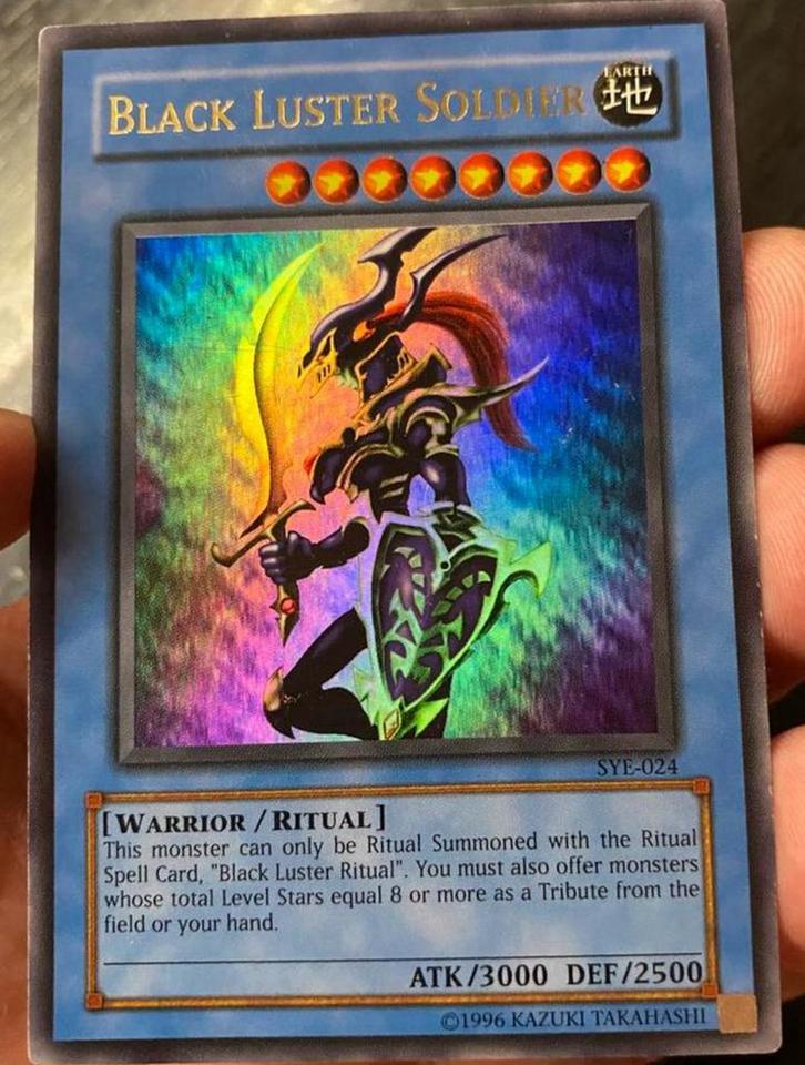 Yu-Gi-Oh! Black Luster Soldier SYE Old US Print !, Hobby en Vrije tijd, Verzamelkaartspellen | Yu-gi-Oh!, Gebruikt, Losse kaart