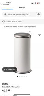 Ikea bin white, Ophalen, Zo goed als nieuw, Kunststof, Minder dan 50 cm