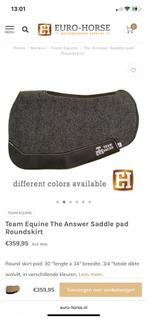 TEAM EQUINE the ANSWER Saddle pad westernzadel roundskirt, Dieren en Toebehoren, Ophalen of Verzenden, Zo goed als nieuw